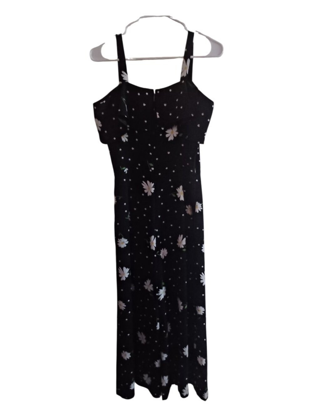 Karl Lagerfeld Paris Daisy & Polka Dot Black Romper Size 4 Off-Shoulder Ruffle - Picture 4 of 6
